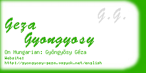 geza gyongyosy business card