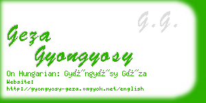 geza gyongyosy business card